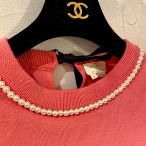 Kate Spade pearl tie neck sweater